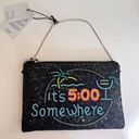 Anthropologie It's 5 O'Clock Somewhere Sequin Clutch, Black Photo 0