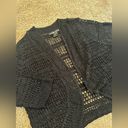 United States Sweaters  Black Knit Loop Quarter Sleeve Cardigan Photo 7
