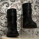 Clarks  Fernwood Lake Triple Buckle Moto combat black leather Boots size 8 zip up Photo 11