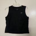 Nike  BLACK CROPPED KNIT TANK TOP SIZE MEDIUM (8-10) Photo 0