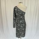 Ralph Lauren  Women's Cocktail Dress Size 4 Black Floral Lace One Shoulder Sheath Photo 1