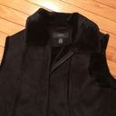 Alfani  Suede Faux Fur Vest Black Petite L Photo 2