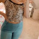 Cropped Cheetah Print Tank Brown Size XS Photo 1