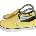  Off The Wall Yellow and White Slip on Vans Size 7.5 Photo 0