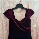 Cider  Wine Off Shoulder Sweetheart Ruched Velvet Jumpsuit Photo 3