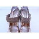 DKNY  Wynona Gold & Beige Leather Mary Jane Heels 9 Photo 9