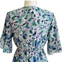 a.n.a -Kaci Dress Lavender Green Floral Flutter Short Sleeve Tiered Boho Small Photo 5