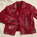 Red Leather Jacket Size XS Photo 0