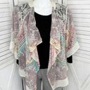 Dress Barn  Paisley Boho Sheer Kimono Cardigan Topper XL Sheer Chiffon Lace Photo 0