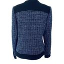 Tommy Hilfiger  Blue Black Button Snap Front Tweed Suit Jacket Blazer Jacket 10 Photo 1