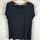 Inc international CONCEPTS Black Rhinestone Studded Tee NEW Size XL Photo 0