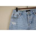 House of Harlow  1960 Womens Distressed Denim Short Size 26 Mid-Rise Light Blue Photo 2