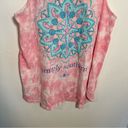 Simply Southern  Tie Dye Tank Top Pink Teal M Photo 2