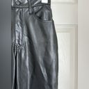 Abercrombie & Fitch Faux Leather Black Ankle Straight Ultra High Rise Curve Love Photo 1