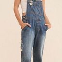 Driftwood Brady Denim Overalls floral embroidered Photo 0