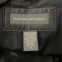 Banana Republic  Leather Jacket Black Snap Button Front Buttery Soft Long Sleeve Photo 4