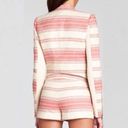 BCBG MAXAZRIA Abbey & Renee Red Multi Stripe Draped Blazer & Short Set Size XS/S Photo 2