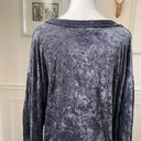 We The Free  People Crushed Velvet Sweatshirt Dark Grey M Photo 5