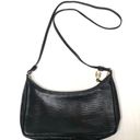 Oleg Cassini Vintage  faux leather black lizard print Crossbody bag Photo 2