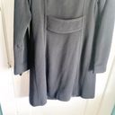 Anne Klein Wool Cashmere Blend Midi Length Large Rounded Neckline Pea Coat Black Photo 13