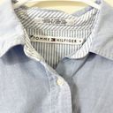 Tommy Hilfiger  Blue Button Down Business Casual Long Sleeve Blouse Size 6 Photo 4