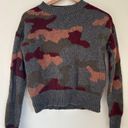 360 Cashmere  Camo Print Pullover Crewneck Pullover Sweater. XS Photo 6