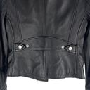 Coach  Uptown Racer Leather Jacket Asymmetrical Zip Black Size XS Photo 6