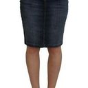 Fiorucci  Dark Blue Wash Mid Waist Pencil Cut Denim Skirt Sz IT 40 / US S NEW Photo 0