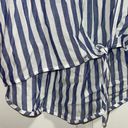 Forever 21  blue white stripe tie front top Photo 3