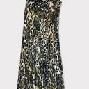 Cache Midi Dress Size Small Lace Trim Cheetah Print Y2K Adjustable Black Brown Photo 4