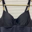 Cacique Swim by  NWT Black Balconette Bra Tankini Top Size 42D Photo 1