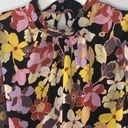 Who What Wear  Black Floral High Neck Silky Blouse size XS Photo 7