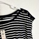 Talbots  Petite Stripe Tshirt Dress Womens Size Petite Meidum Navy White NWT Photo 5