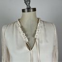 Rebecca Minkoff  Cream Tassel Front Blouse Photo 2