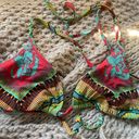 Eidon Retro Floral Hawaiian Inspired Multicolor Bikini Triangle Top Photo 0