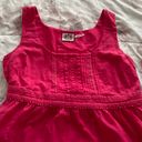 Juicy Couture Hot Pink A-line Textured 100% Cotton Lined Ties Closure Mini Dress, size 2 Photo 5