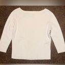 Valerie Stevens Valerie Separates Ribbed 3/4 Sleeve Top in Off-White - size medium Photo 2