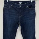 J.Jill  Women's Slim Leg Stretch Mid Rise Denim Jeans Dark Blue Wash Size 8 Photo 2