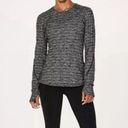 Lululemon  Extra Mile Long Sleeve Running  Ringspun Black White Photo 5