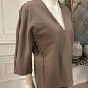 Oak + Fort  Structured Knit Blouse in Taupe Photo 0