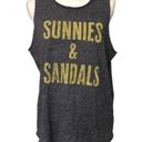 Grayson Threads NWOT Heather Gray Sunnies & Sandals Tank Top New Photo 1