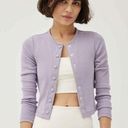 Outdoor Voices  NWT CozyRib Cropped Cardigan Earl Grey Light Purple Size S And M Photo 0