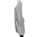 Chelsea 28 Sweater Womens Small Grey Open Knit Long Sleeve Cardigan Duster Photo 2