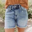 Bohme  Size 27 frayed distressed stretch jean shorts 7 Photo 2