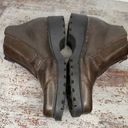 Vintage 90s 1990s square toe platform brown leather boots 6.5 Y2k 2000s Photo 1