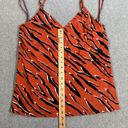 Naked Zebra  Tiger Stripe Cami Top Women's Medium Orange/Black Spaghetti Strap Photo 6