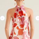 Mango Halter Floral Print Sleeveless Top Photo 1