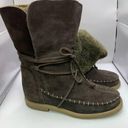 Jack Rogers Furry  Suede Boots size 9M Photo 4