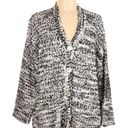 Andrew Marc Marc New York  Confetti Cardigan Black White Button Women’s Medium M Photo 9