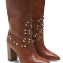 Free People Dakota Studded Western Boot in Cognac Rum Leather Size 6.5 NEW Photo 0